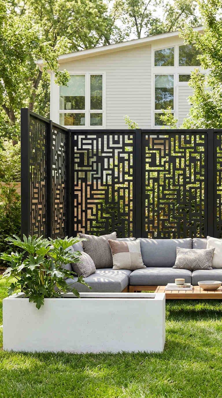 panneaux noirs labyrinthe jardin