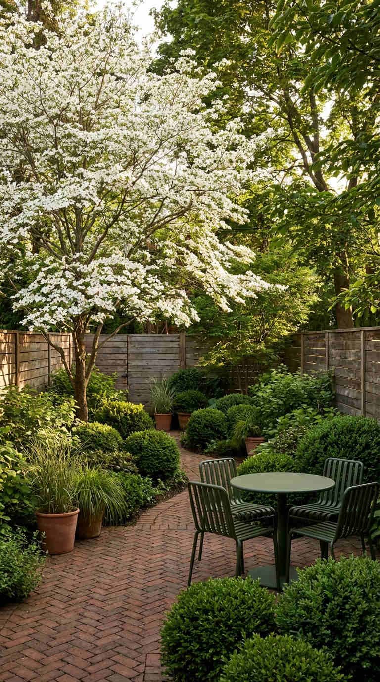 allee brique cornouiller buis bistrot