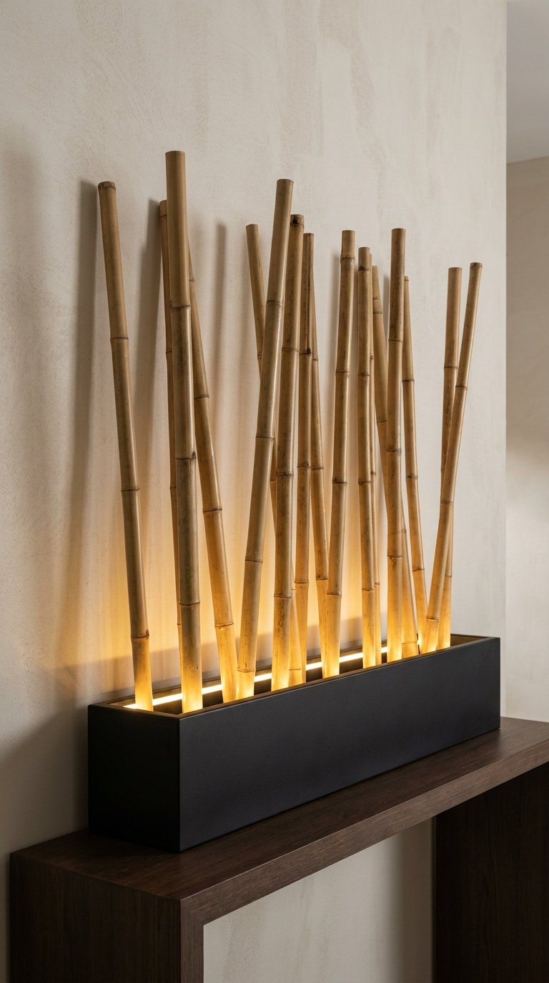 bambou lumineux bac interieur