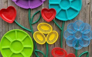 fleurs recup cloture coloree