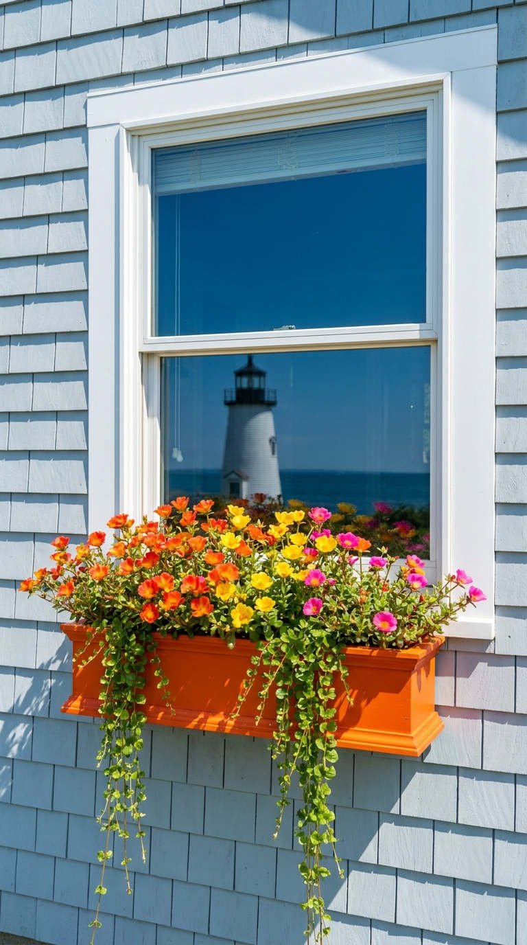jardiniere orange facade littorale