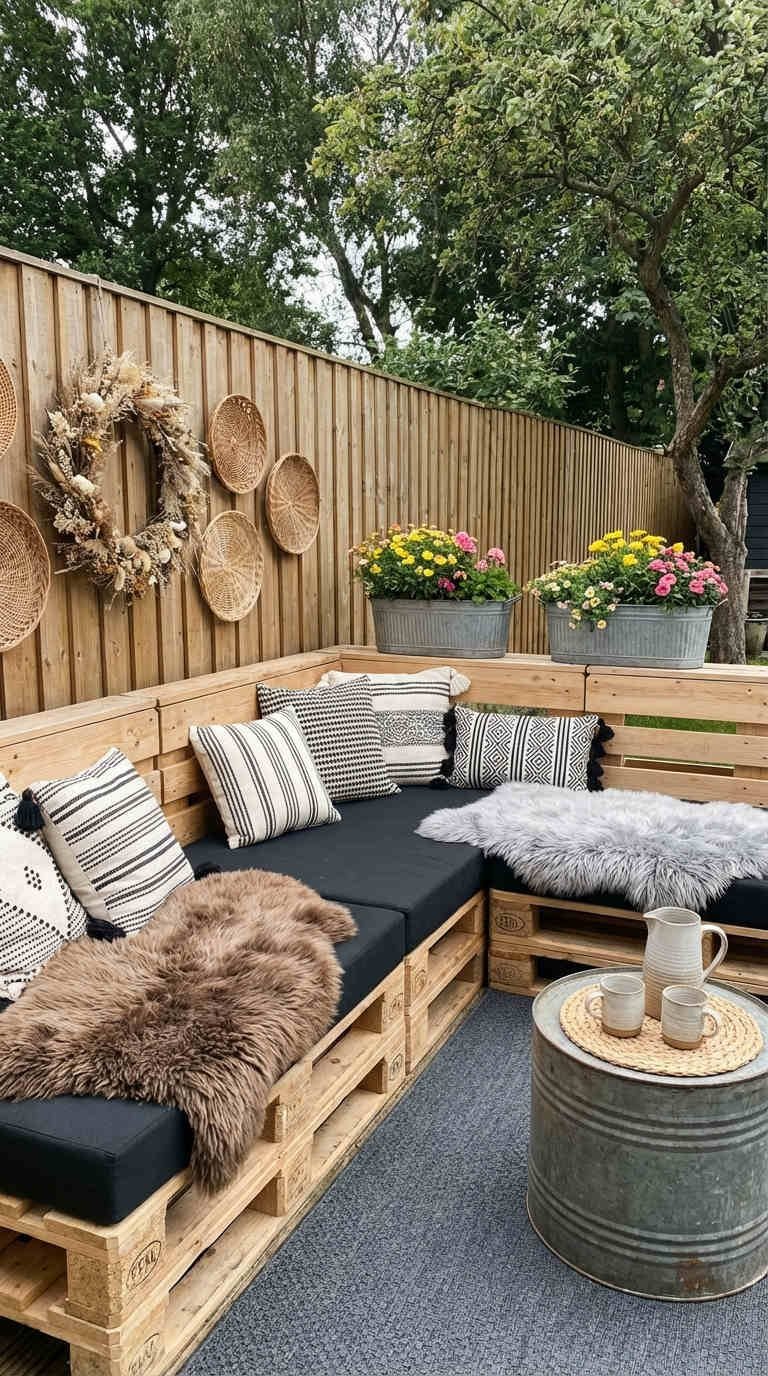 terrasse palette brute boheme zinc osier