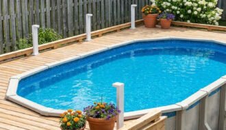 piscine terrasse haute fleurie