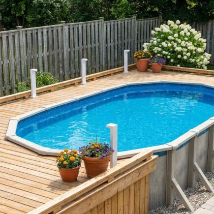 piscine terrasse haute fleurie