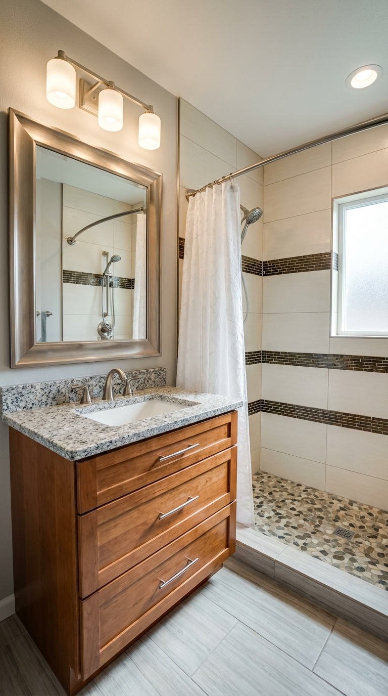 bois moyen galets naturels mosaique