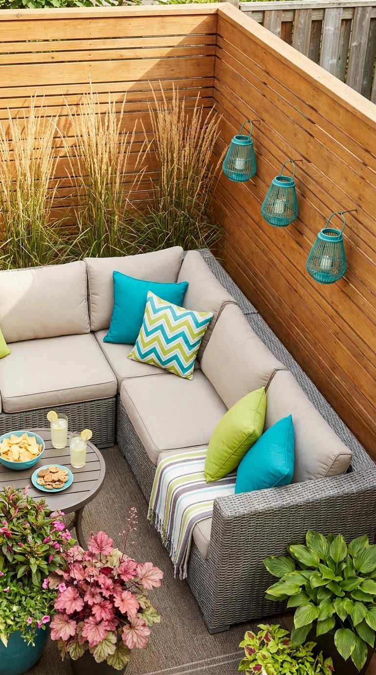 angle palissade bois salon