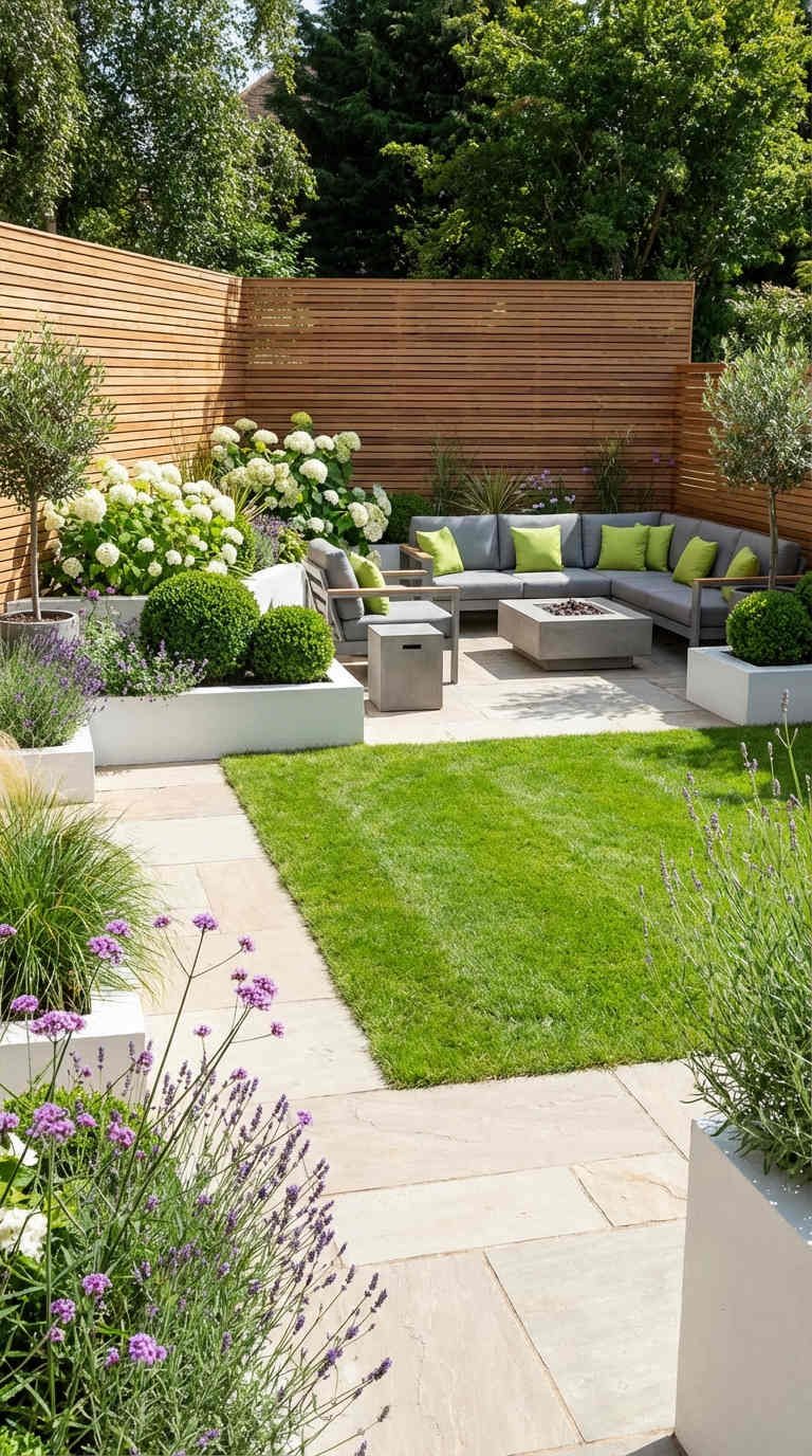 terrasse canape gris brasero beton