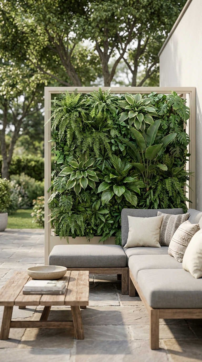 mur vegetal terrasse intime