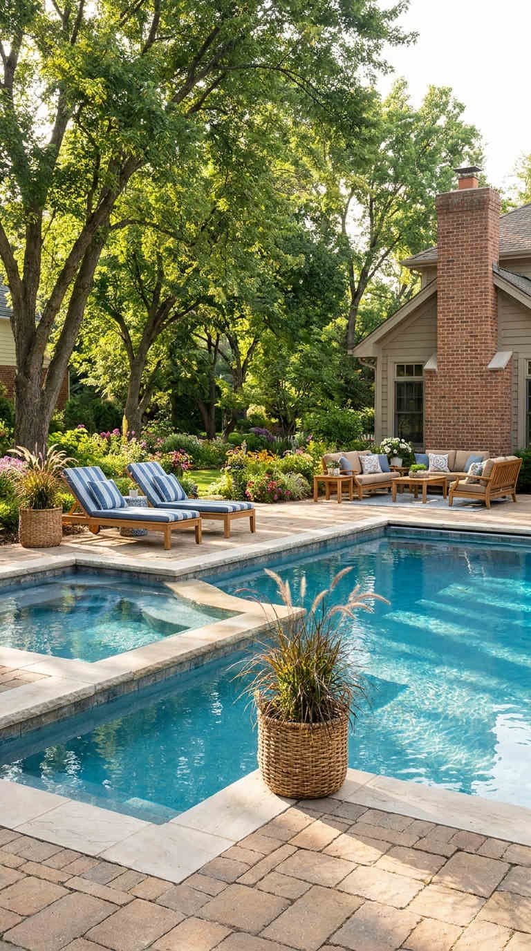 piscine spa jardin bois clair