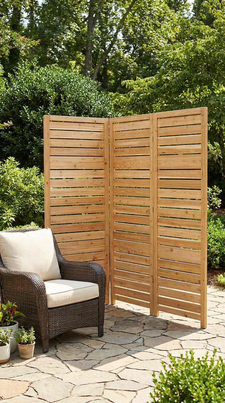paravent bois jardin naturel