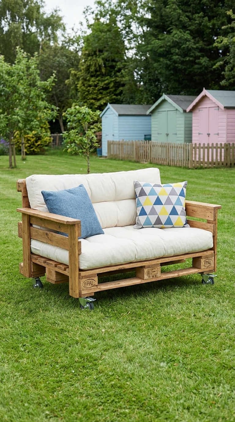 canape palette roulettes jardin