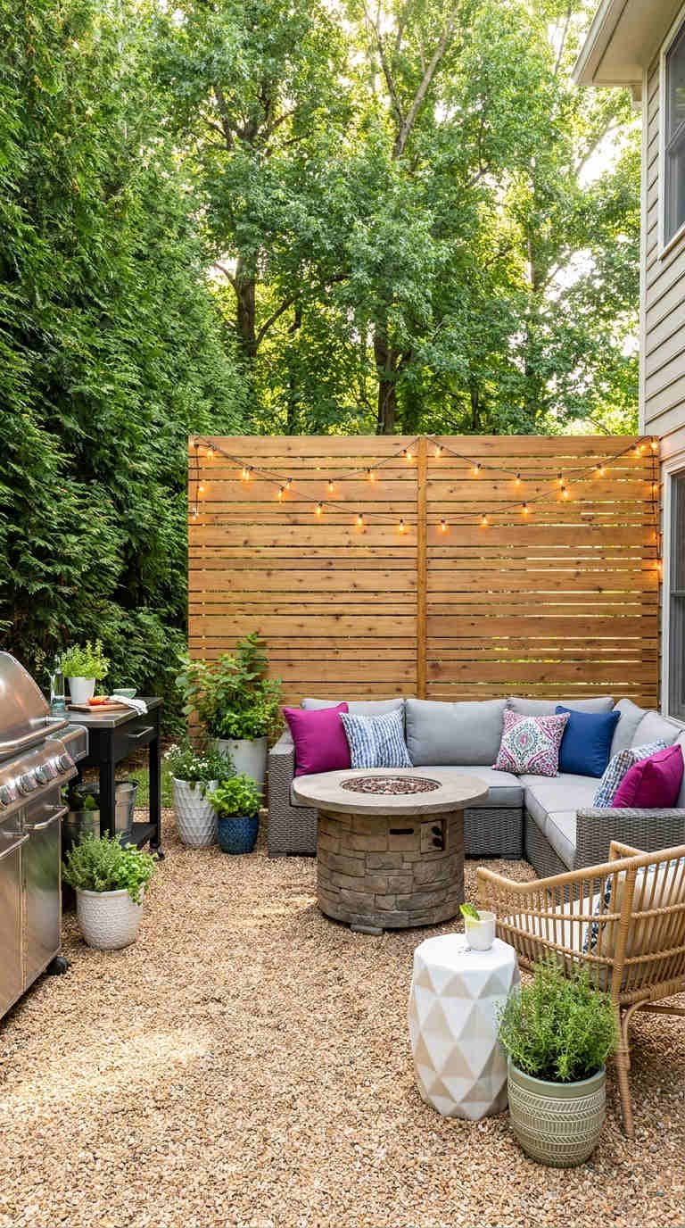 palissade bois guirlandes salon