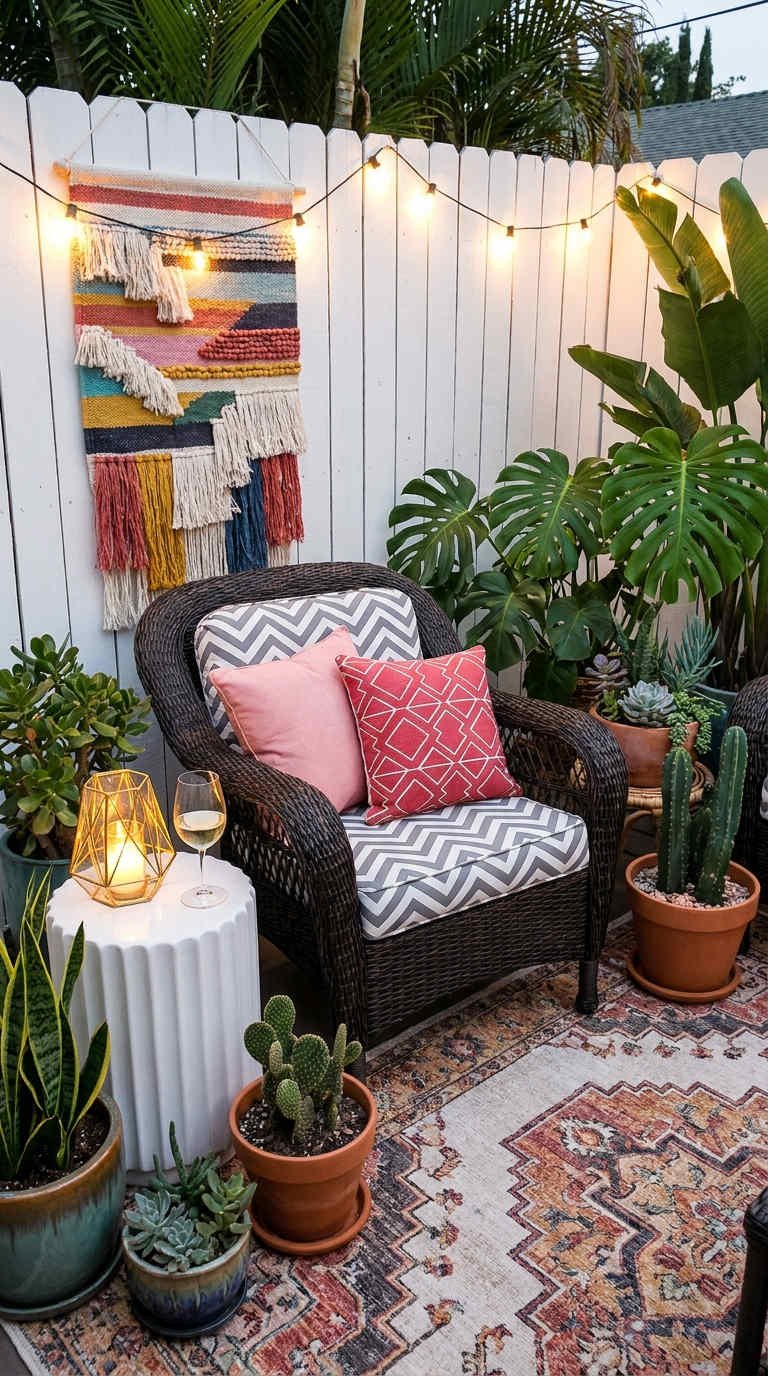 coin tropical fauteuil rotin