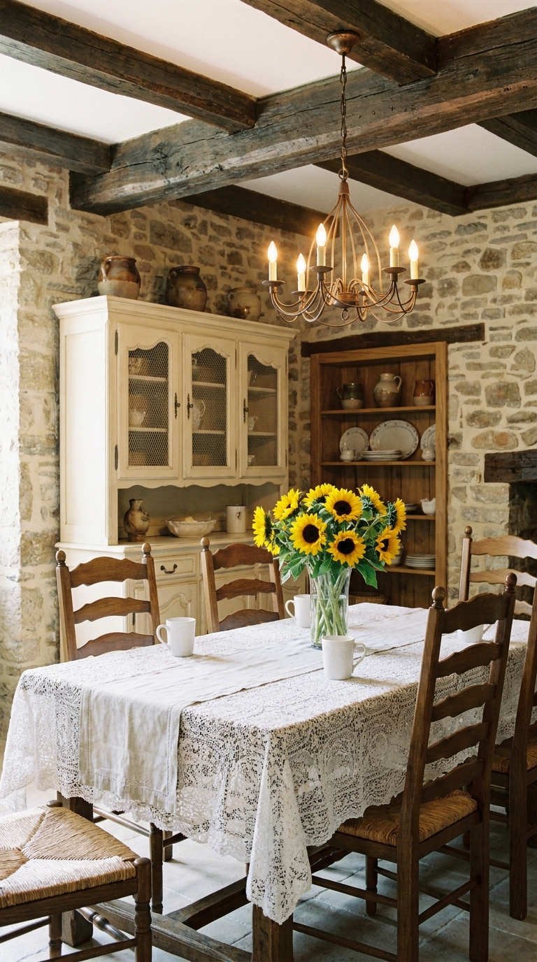 salle manger pierre dentelle