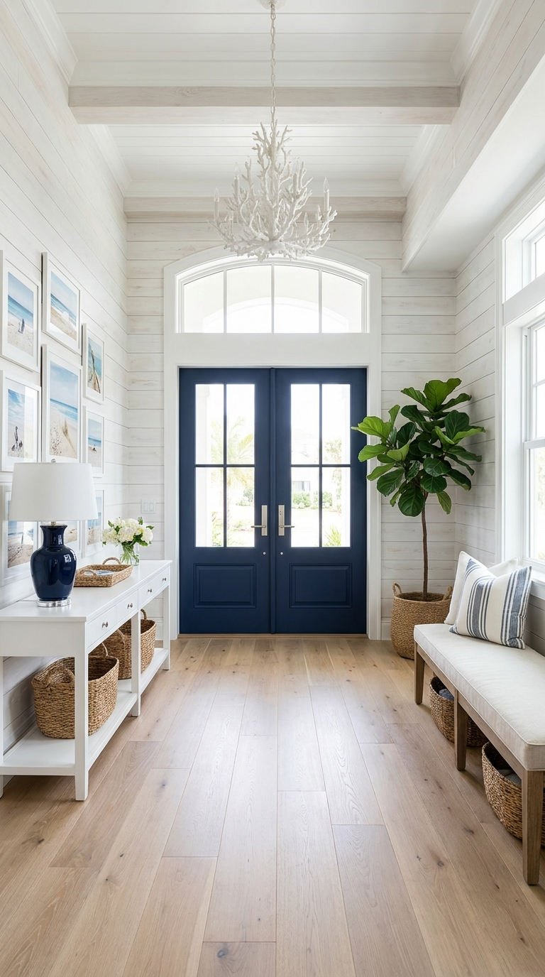 entree portes bleu nuit
