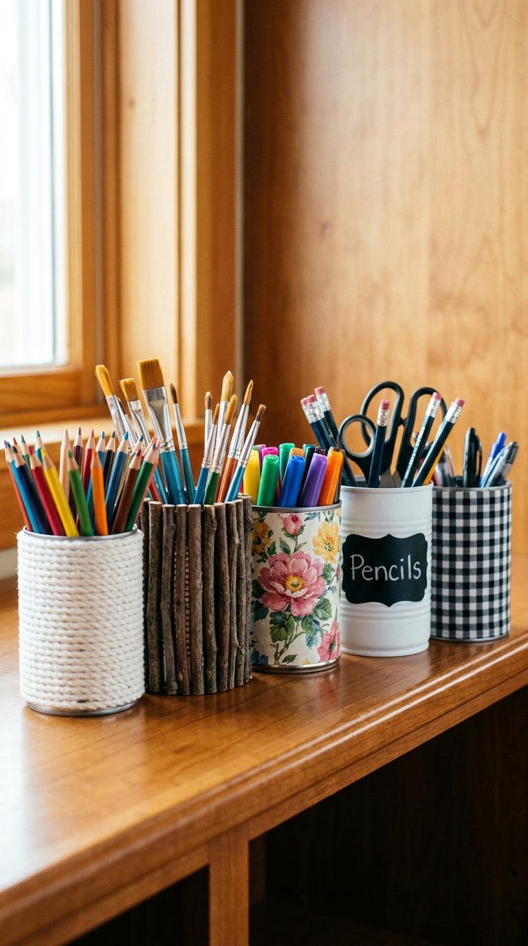rangements bureau boites decorees