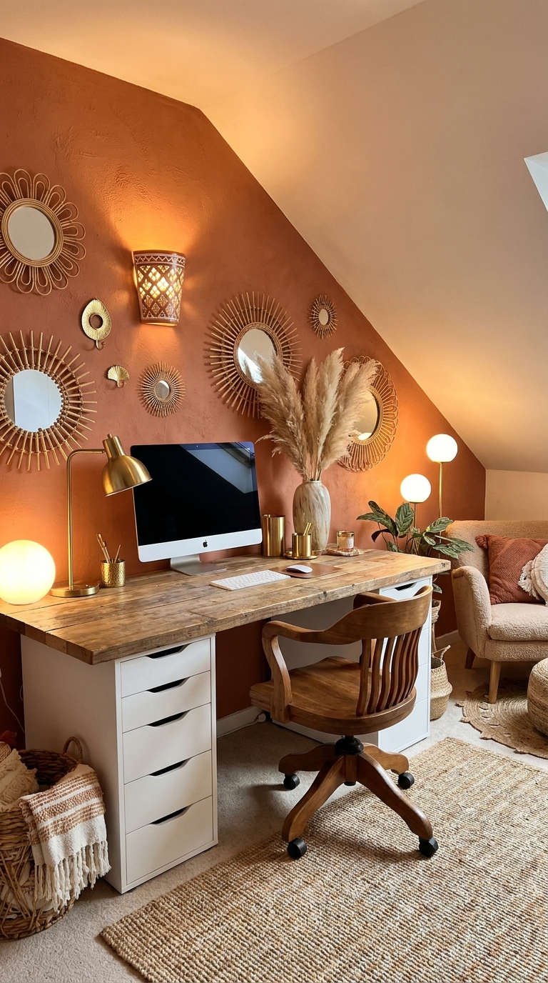 bureau terracotta grenier boheme