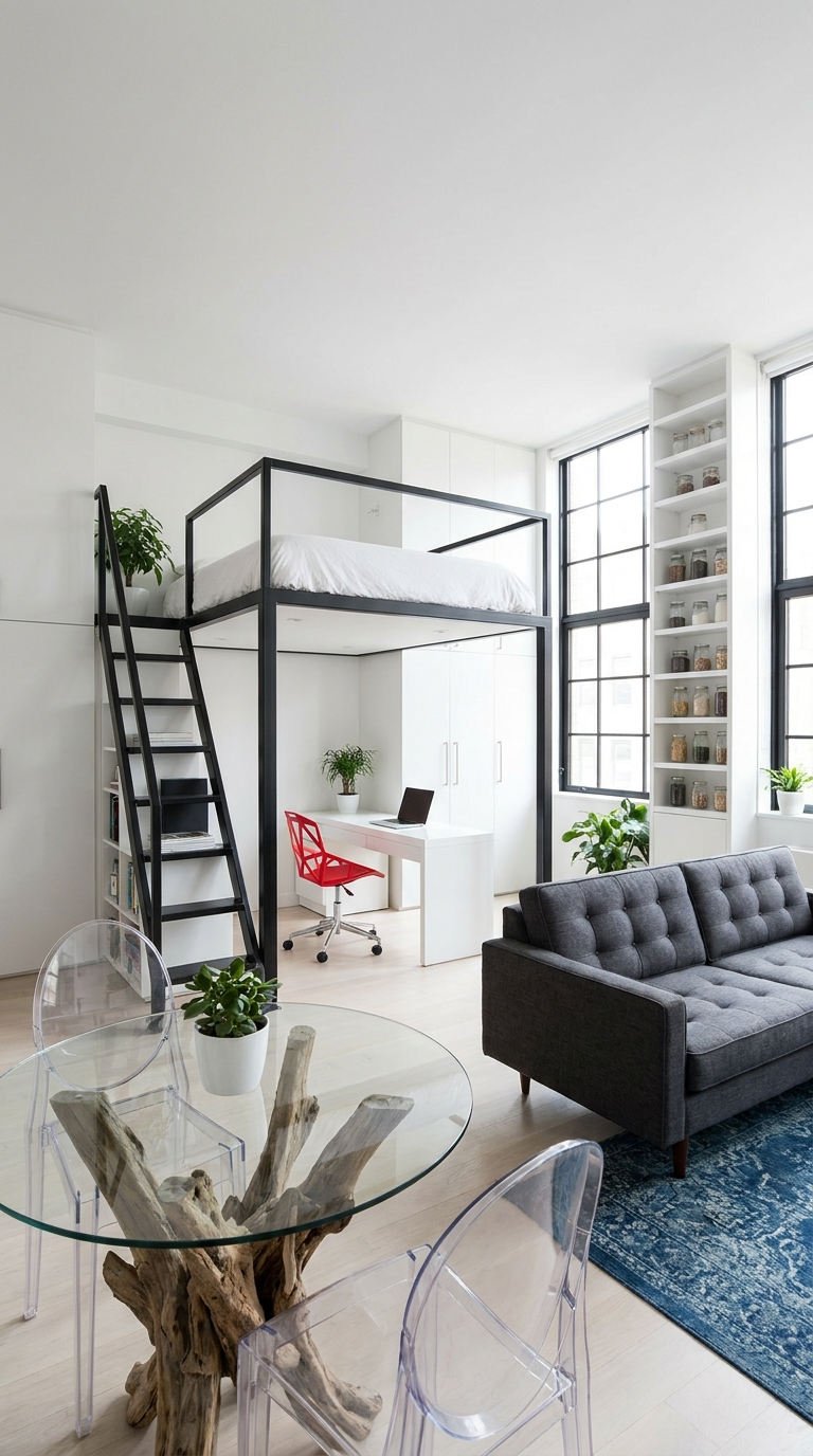 mezzanine metal bureau salon