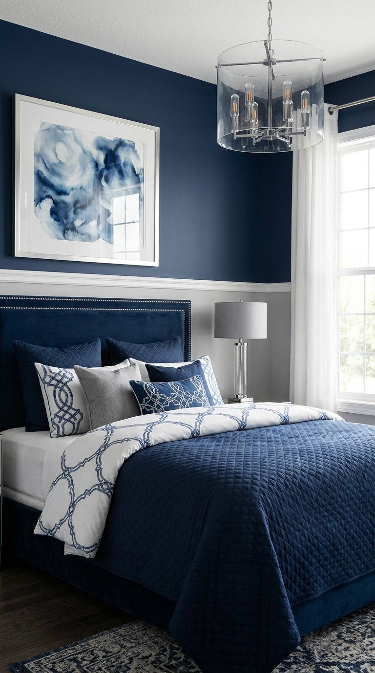 chambre marine soubassement blanc