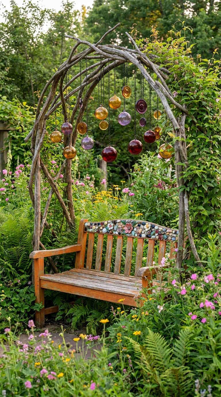 arche branches banc jardin