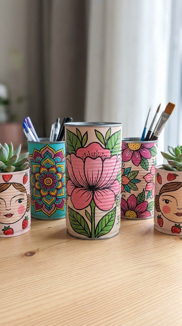 boites peintes fleurs mandalas