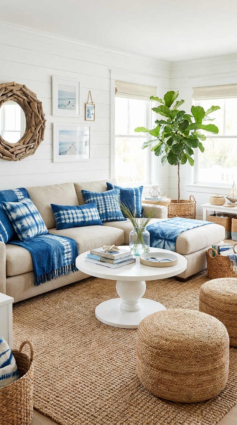 salon indigo jute canape