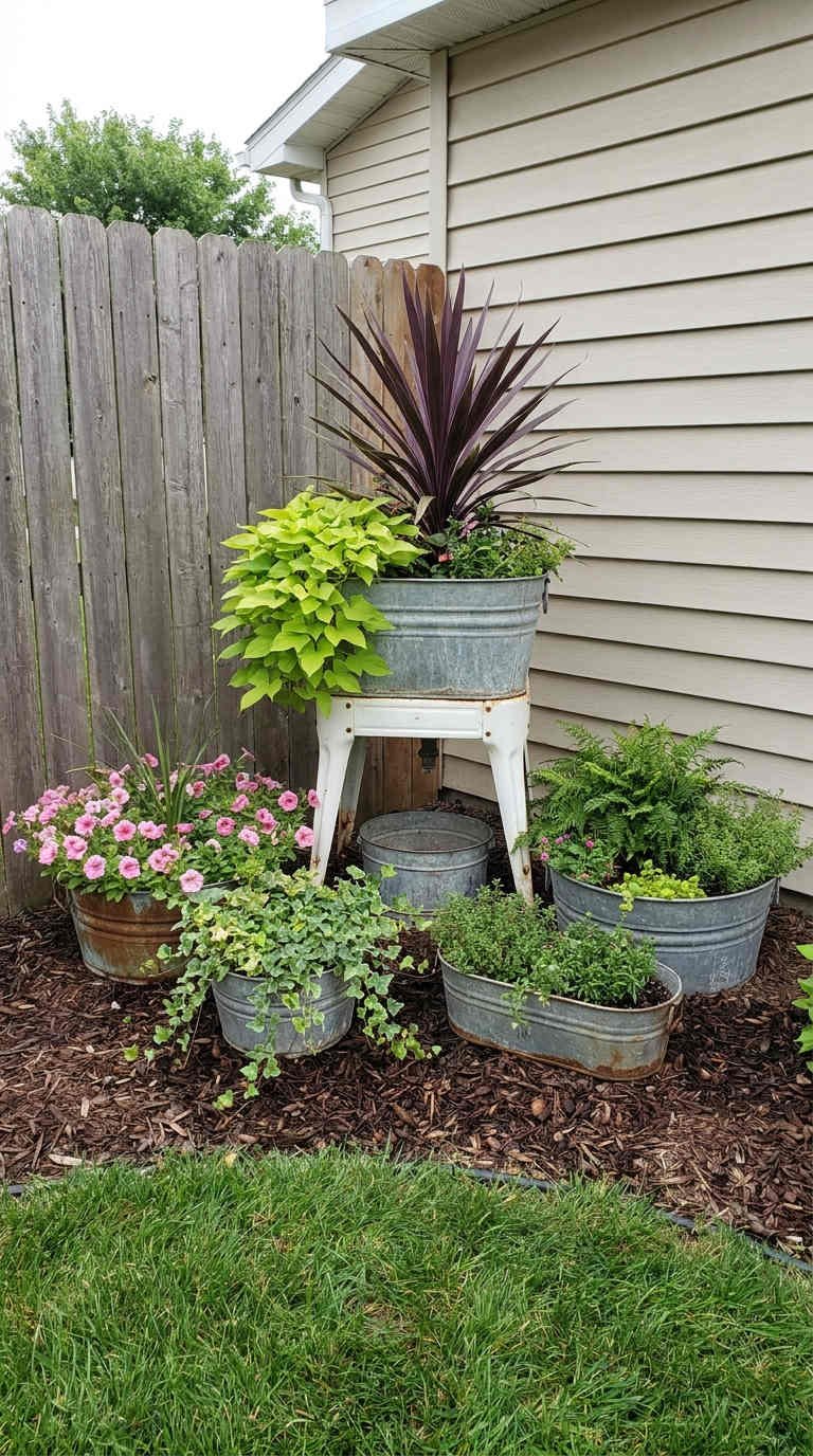 bassines galvanisees angle jardin