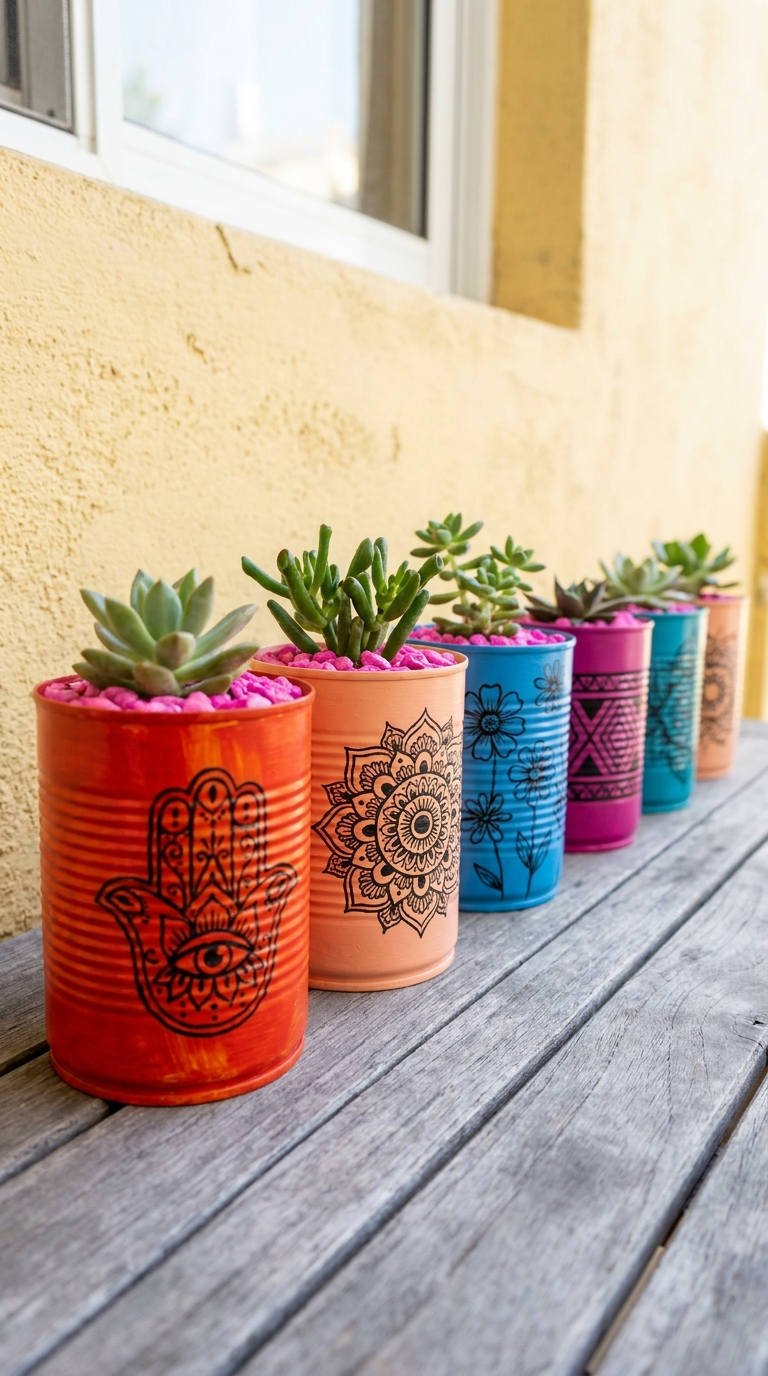 pots succulentes bohemes colores