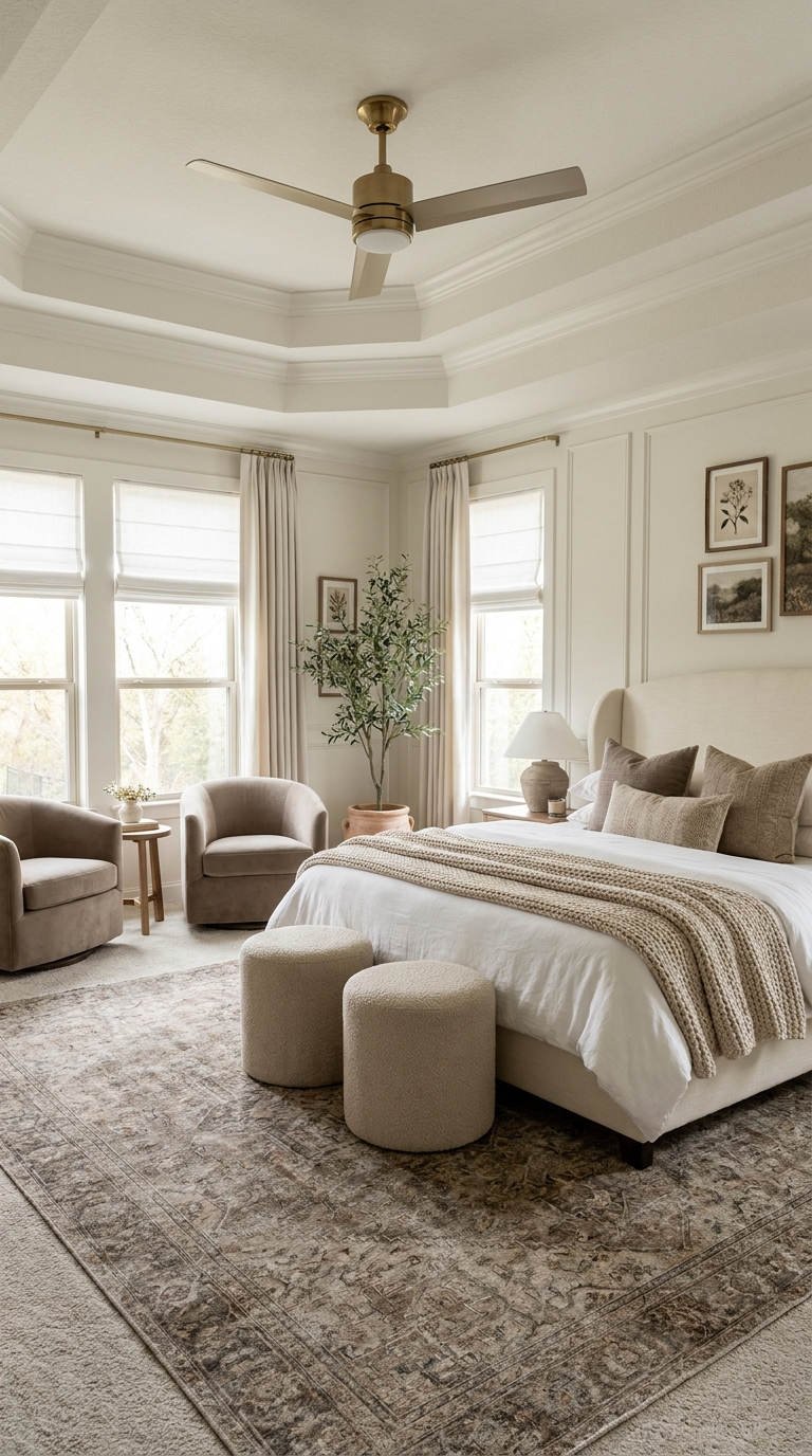 suite parentale neutre moulures fauteuils