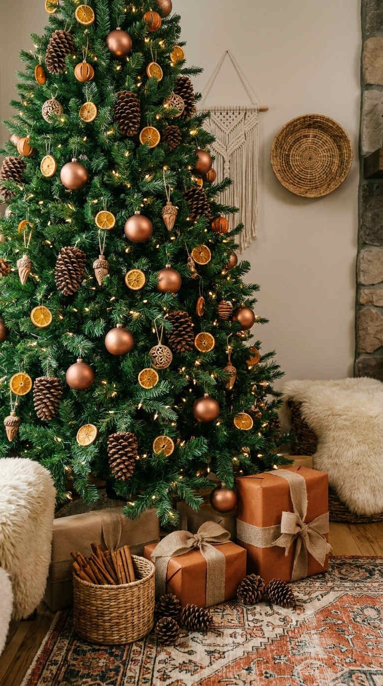 sapin oranges pommes pin cuivre