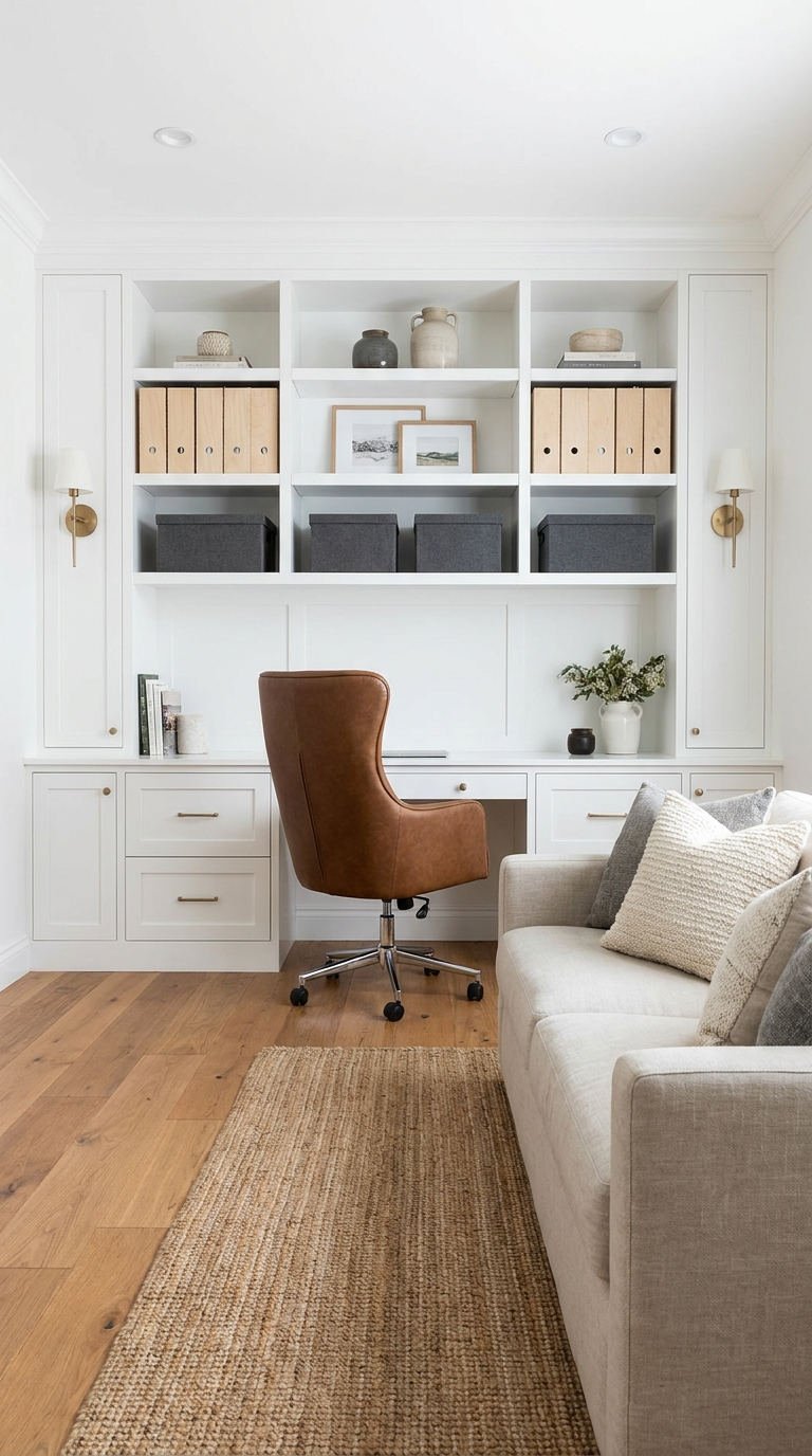 bureau bibliotheque blanche integree