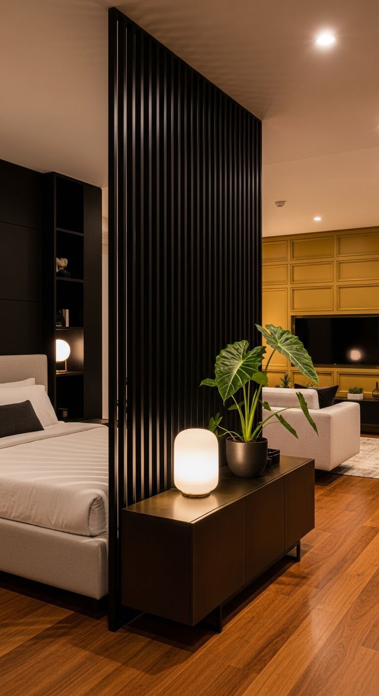 claustra noir salon chambre