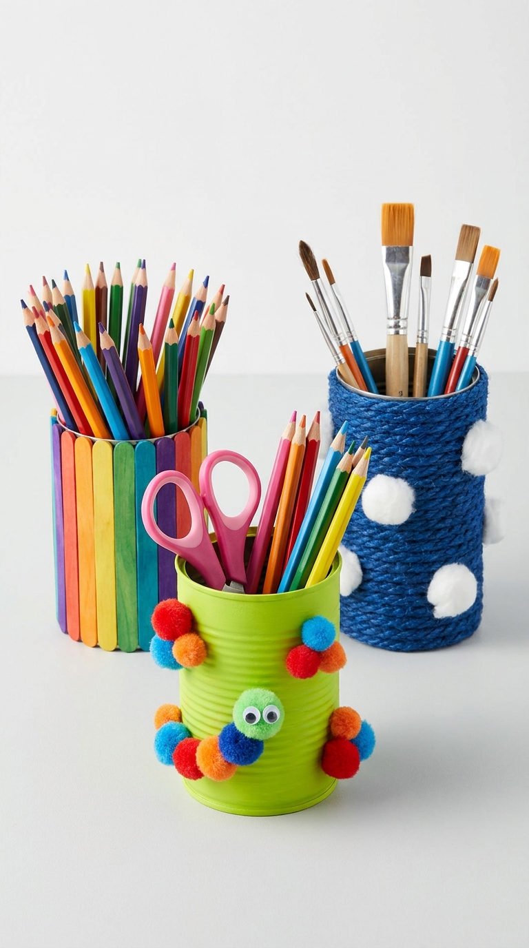rangements pompons batonnets laine