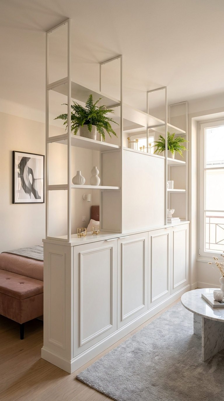 verriere rangement blanc petit espace
