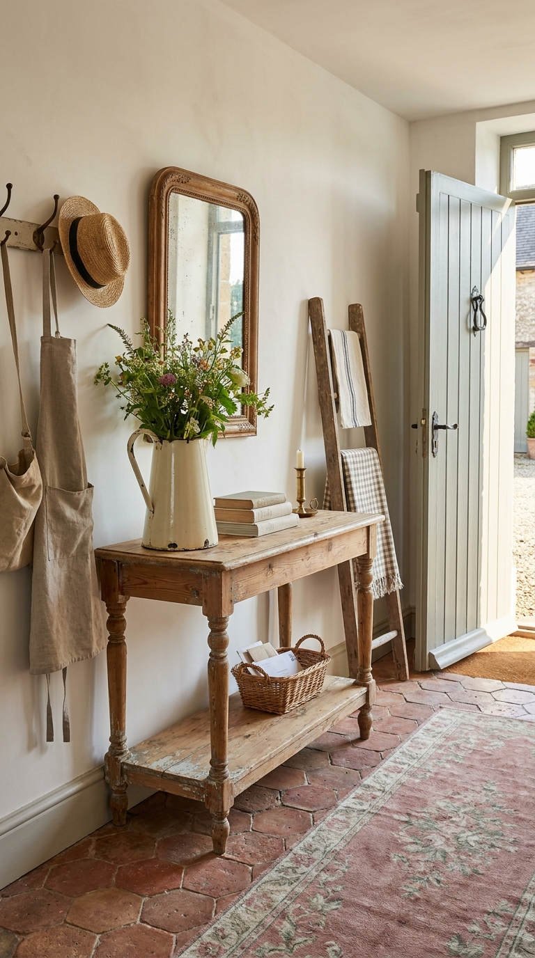 entree campagne table ancienne