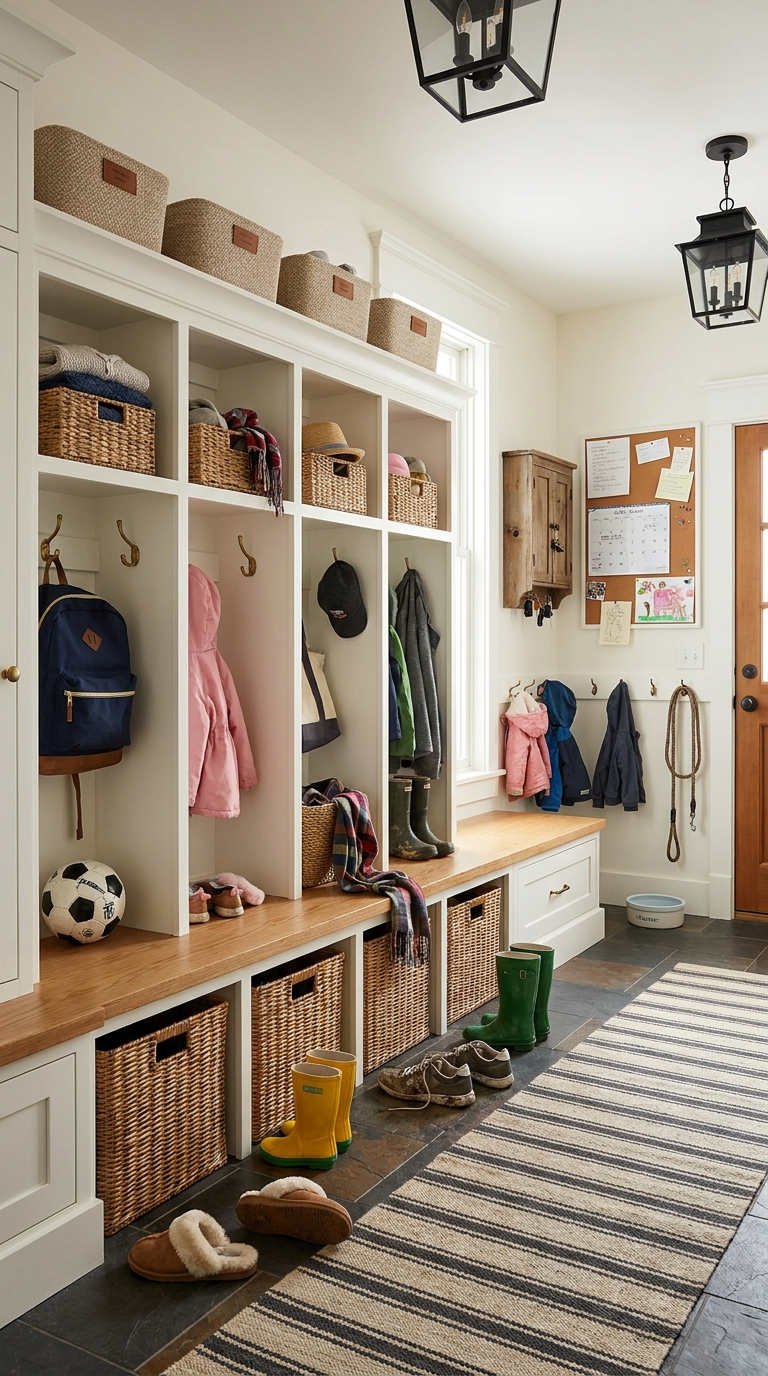 vestiaire familial casiers paniers