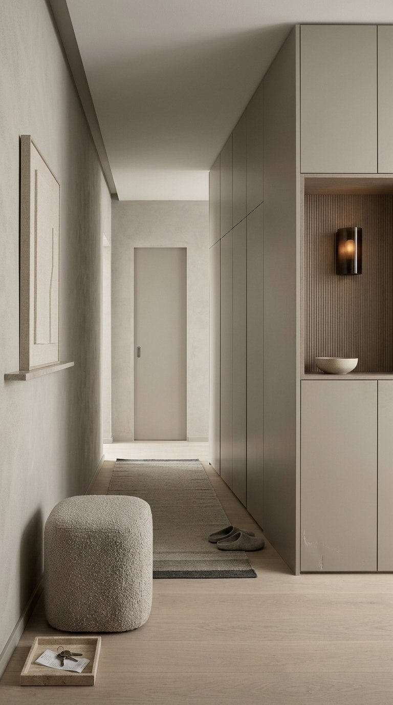 couloir minimaliste rangements grege